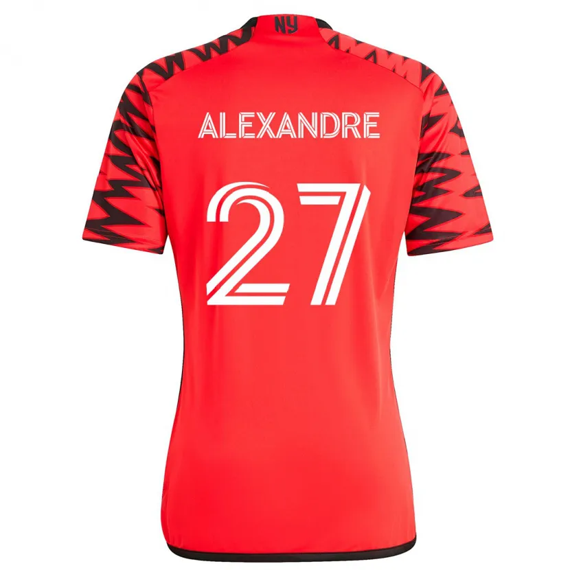 Danxen Kid Davi Alexandre #27 Red Black White Away Jersey 2024/25 T-Shirt