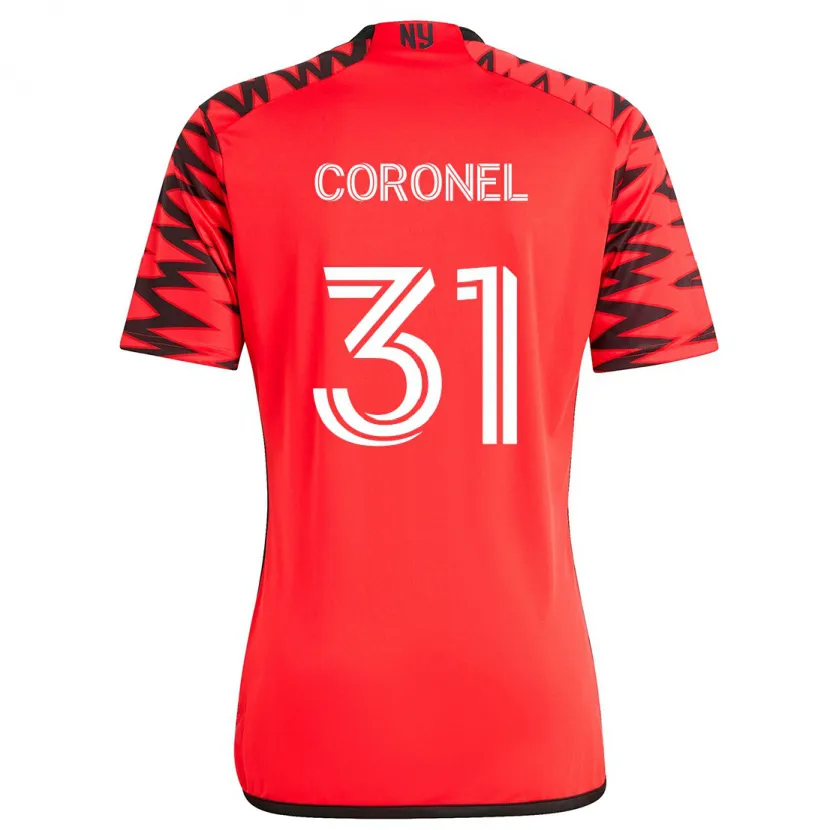 Danxen Kid Carlos Coronel #31 Red Black White Away Jersey 2024/25 T-Shirt