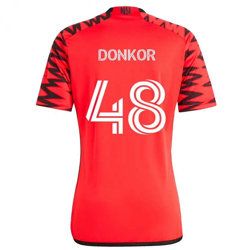 Danxen Kid Ronald Donkor #48 Red Black White Away Jersey 2024/25 T-Shirt