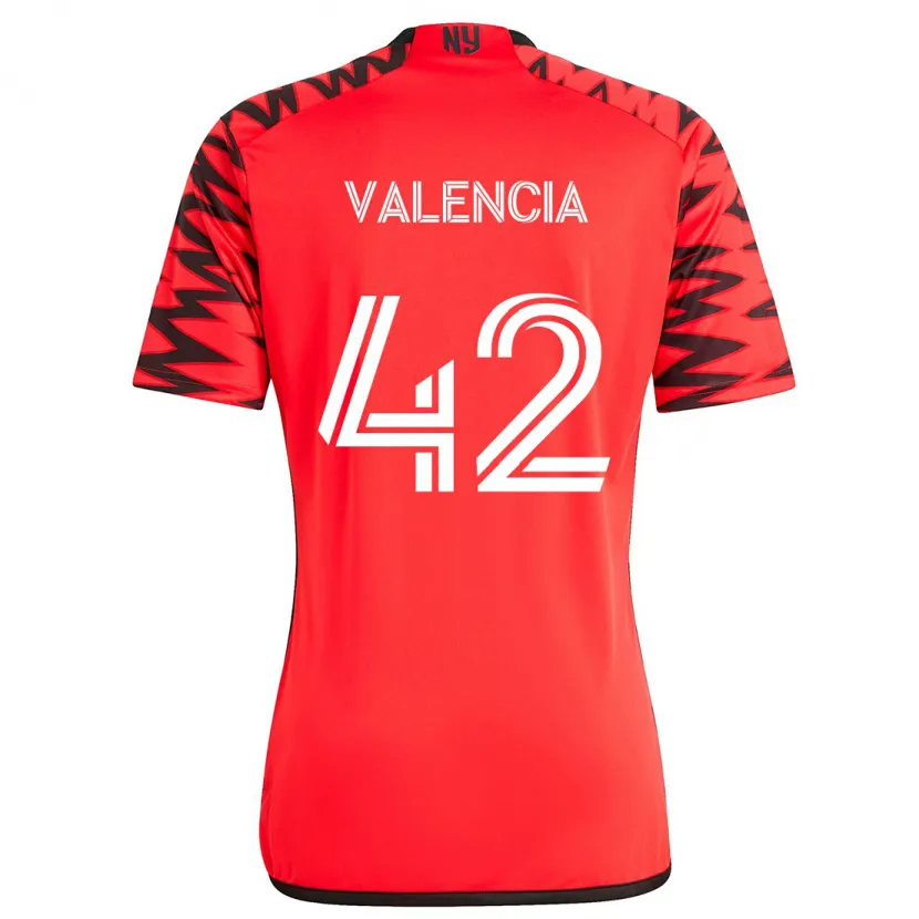 Danxen Kid Omar Valencia #42 Red Black White Away Jersey 2024/25 T-Shirt