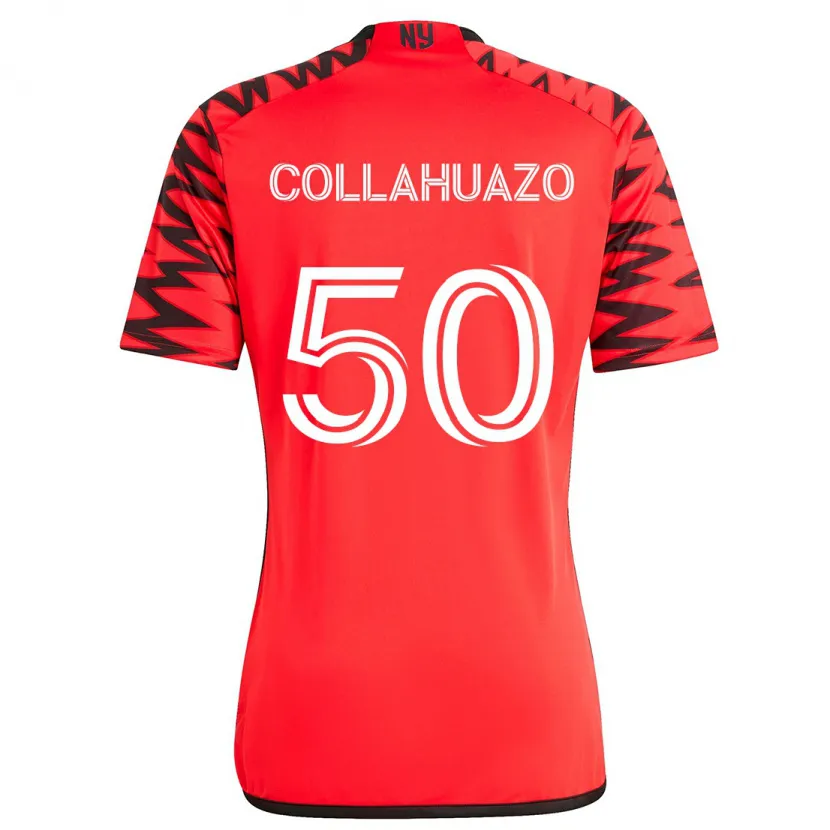 Danxen Kid Jair Collahuazo #50 Red Black White Away Jersey 2024/25 T-Shirt