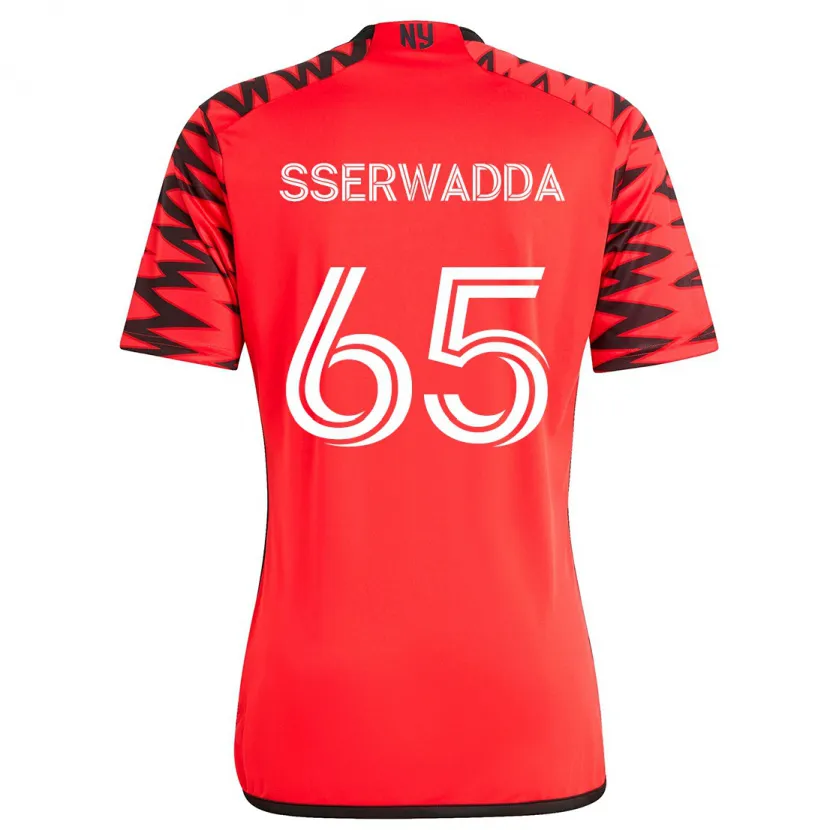 Danxen Kid Steven Sserwadda #65 Red Black White Away Jersey 2024/25 T-Shirt