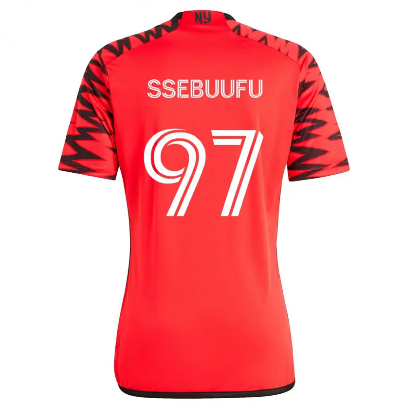 Danxen Kid Frank Ssebuufu #97 Red Black White Away Jersey 2024/25 T-Shirt