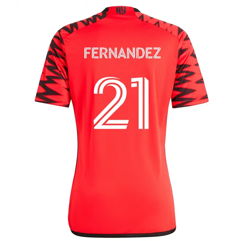 Danxen Kid Omir Fernandez #21 Red Black White Away Jersey 2024/25 T-Shirt