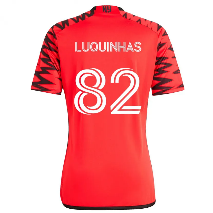 Danxen Kid Luquinhas #82 Red Black White Away Jersey 2024/25 T-Shirt