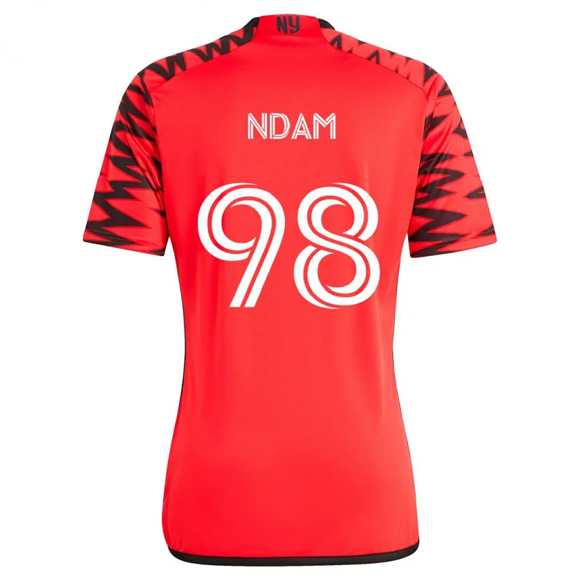 Danxen Kid Hassan Ndam #98 Red Black White Away Jersey 2024/25 T-Shirt