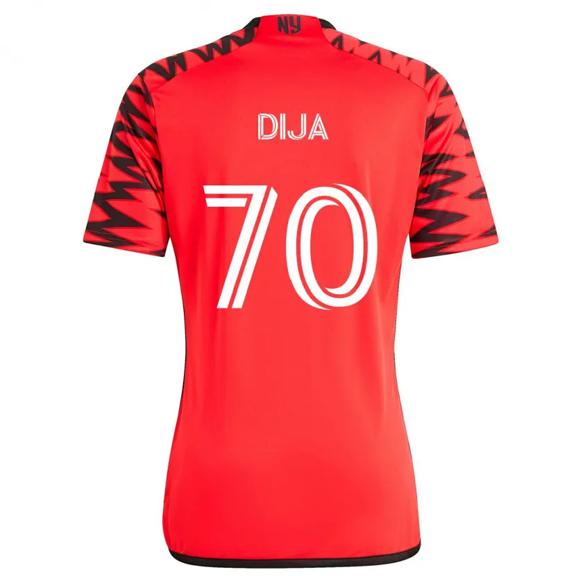 Danxen Kid Dija #70 Red Black White Away Jersey 2024/25 T-Shirt