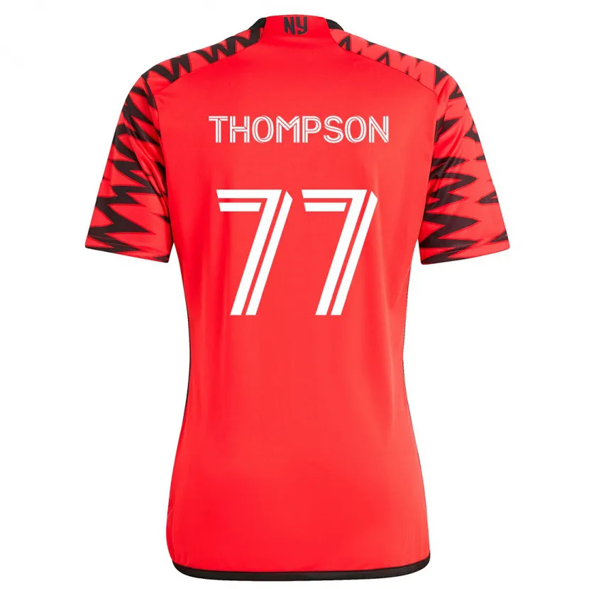 Danxen Kid Amos Shapiro-Thompson #77 Red Black White Away Jersey 2024/25 T-Shirt