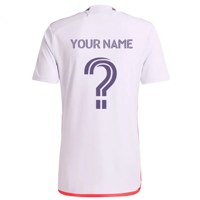 Danxen Kid Your Name #0 White Red Purple Away Jersey 2024/25 T-Shirt