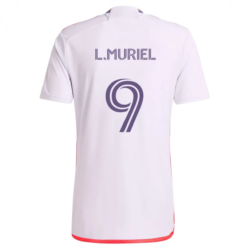 Danxen Kid Luis Muriel #9 White Red Purple Away Jersey 2024/25 T-Shirt