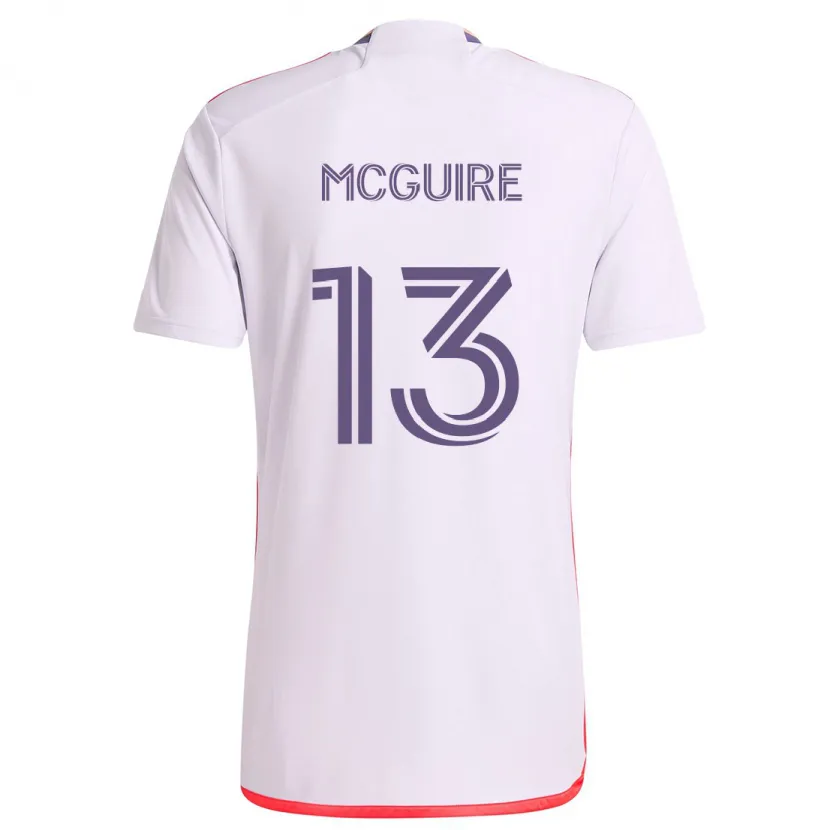 Danxen Kid Duncan Mcguire #13 White Red Purple Away Jersey 2024/25 T-Shirt