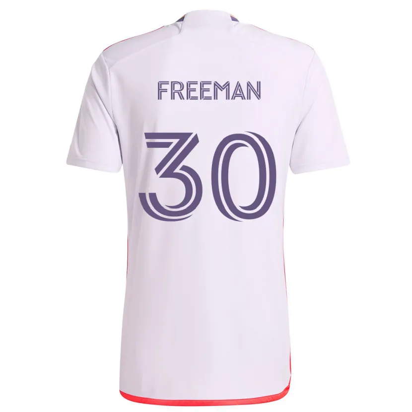 Danxen Kid Alex Freeman #30 White Red Purple Away Jersey 2024/25 T-Shirt