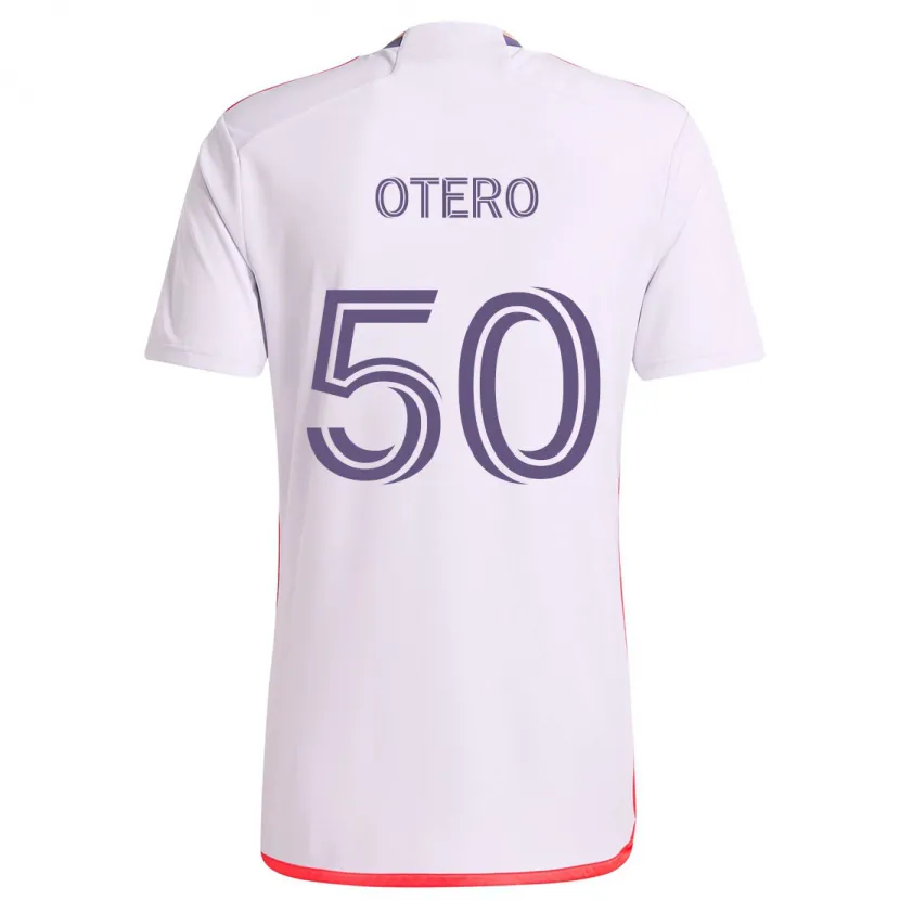 Danxen Kid Javier Otero #50 White Red Purple Away Jersey 2024/25 T-Shirt