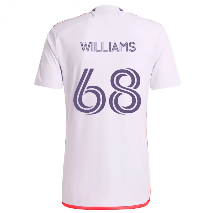 Danxen Kid Thomas Williams #68 White Red Purple Away Jersey 2024/25 T-Shirt