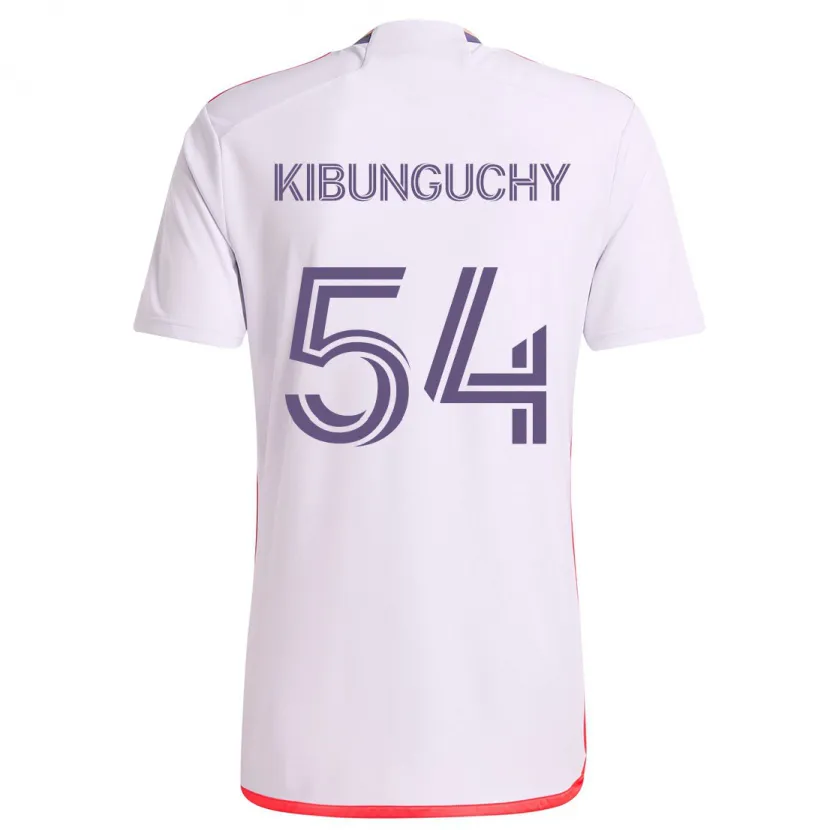 Danxen Kid Nabi Kibunguchy #54 White Red Purple Away Jersey 2024/25 T-Shirt