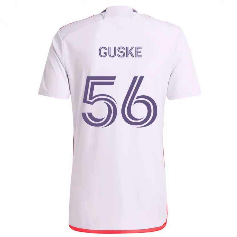 Danxen Kid Colin Guske #56 White Red Purple Away Jersey 2024/25 T-Shirt