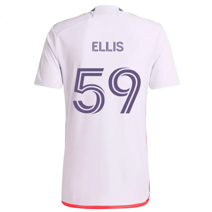 Danxen Kid Justin Ellis #59 White Red Purple Away Jersey 2024/25 T-Shirt