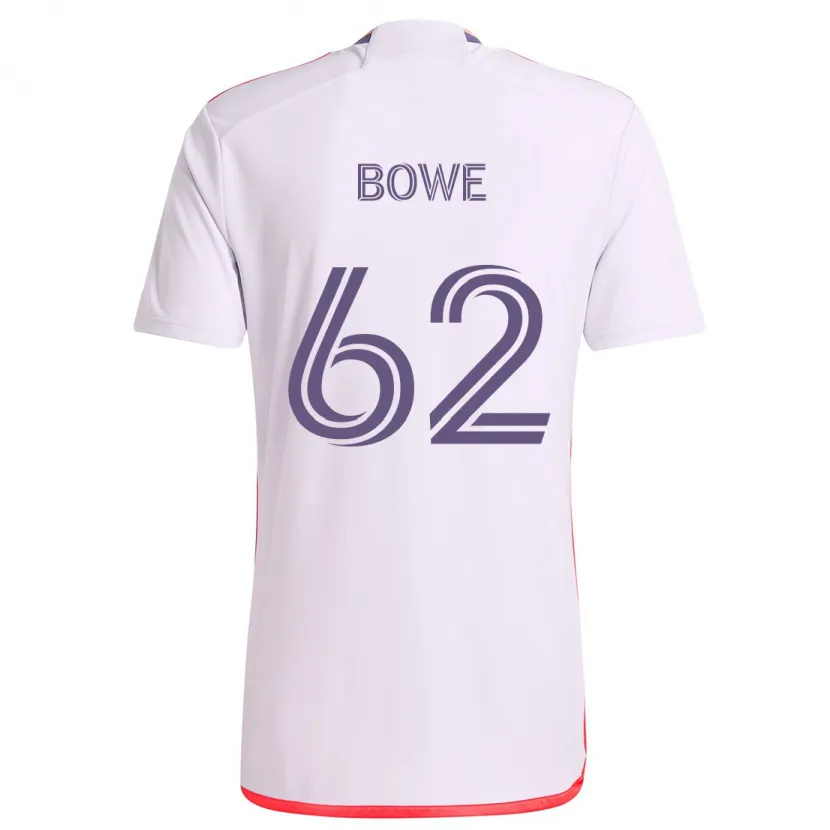 Danxen Kid Thomas Bowe #62 White Red Purple Away Jersey 2024/25 T-Shirt