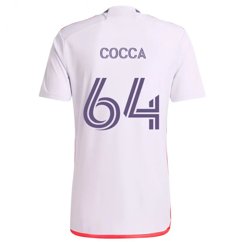 Danxen Kid Manuel Cocca #64 White Red Purple Away Jersey 2024/25 T-Shirt