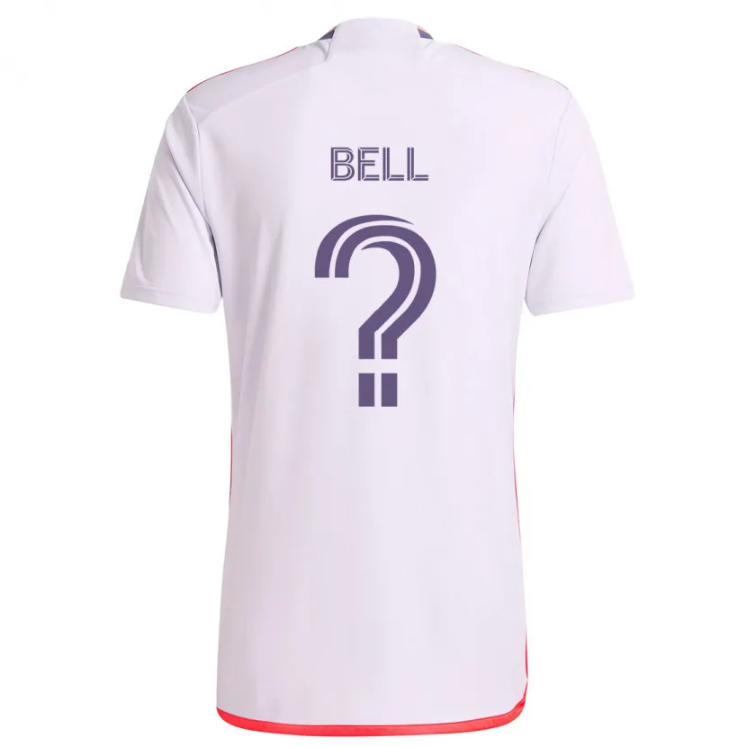 Danxen Kid Dominic Bell #0 White Red Purple Away Jersey 2024/25 T-Shirt