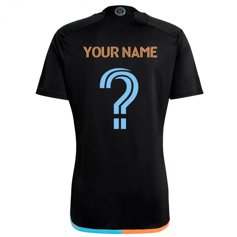 Danxen Kid Your Name #0 Black Orange Blue Away Jersey 2024/25 T-Shirt