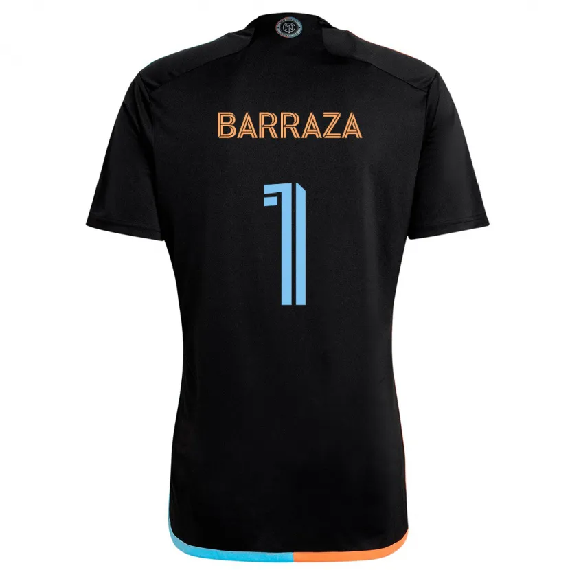 Danxen Kid Luis Barraza #1 Black Orange Blue Away Jersey 2024/25 T-Shirt