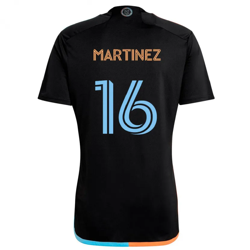 Danxen Kid Alonso Martínez #16 Black Orange Blue Away Jersey 2024/25 T-Shirt