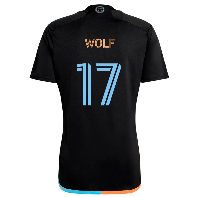 Danxen Kid Hannes Wolf #17 Black Orange Blue Away Jersey 2024/25 T-Shirt