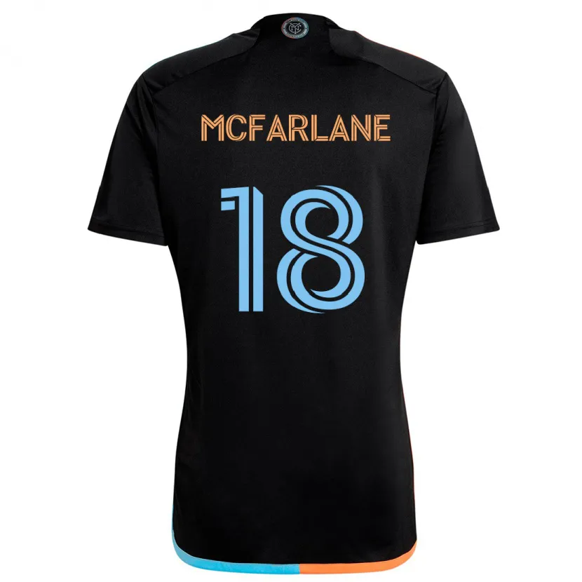 Danxen Kid Christian Mcfarlane #18 Black Orange Blue Away Jersey 2024/25 T-Shirt