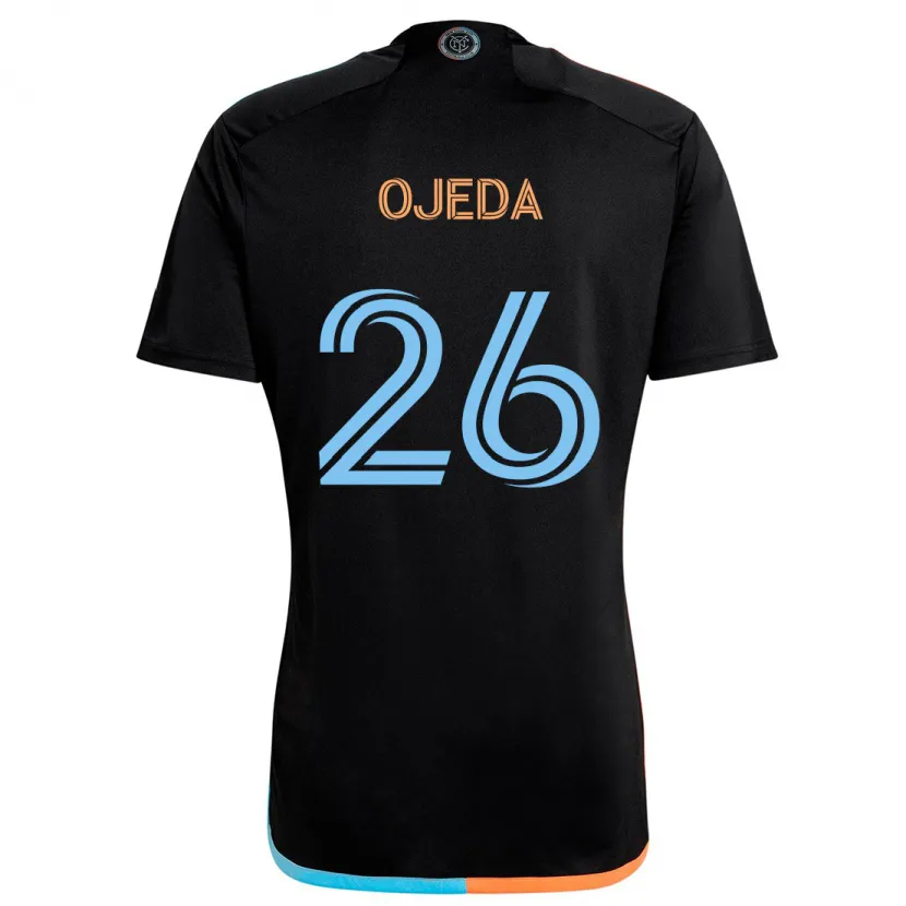 Danxen Kid Agustín Ojeda #26 Black Orange Blue Away Jersey 2024/25 T-Shirt