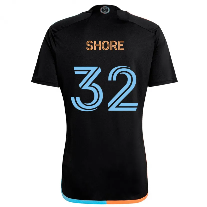 Danxen Kid Jonathan Shore #32 Black Orange Blue Away Jersey 2024/25 T-Shirt