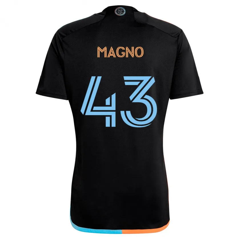 Danxen Kid Talles Magno #43 Black Orange Blue Away Jersey 2024/25 T-Shirt