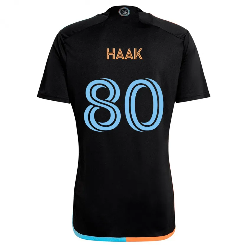 Danxen Kid Justin Haak #80 Black Orange Blue Away Jersey 2024/25 T-Shirt