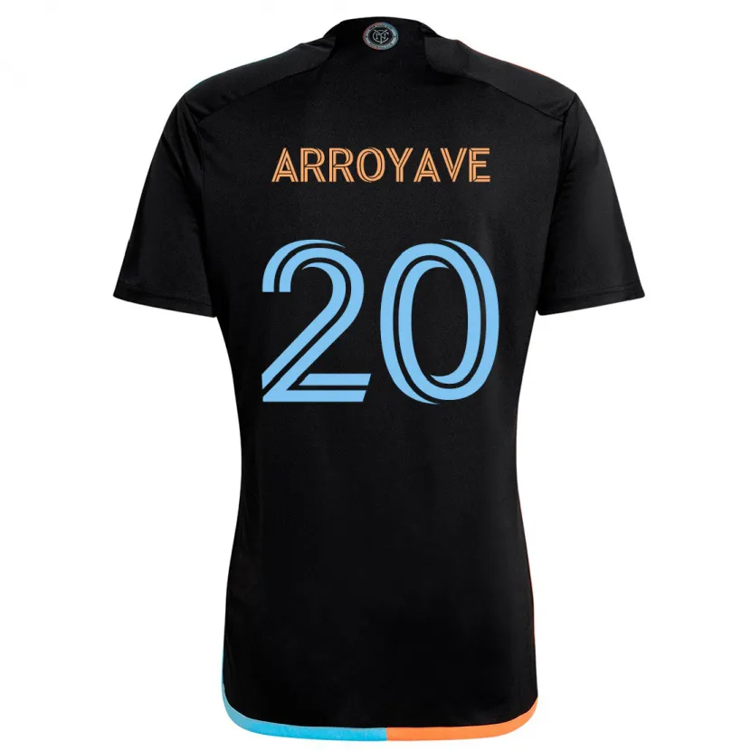 Danxen Kid Jacob Arroyave #20 Black Orange Blue Away Jersey 2024/25 T-Shirt