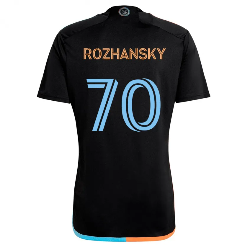 Danxen Kid Jake Rozhansky #70 Black Orange Blue Away Jersey 2024/25 T-Shirt