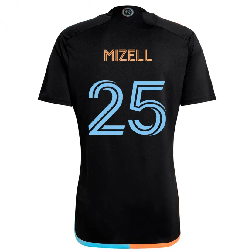 Danxen Kid Cody Mizell #25 Black Orange Blue Away Jersey 2024/25 T-Shirt