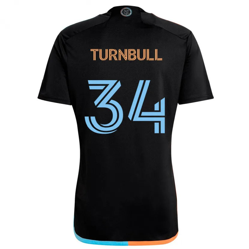 Danxen Kid Stephen Turnbull #34 Black Orange Blue Away Jersey 2024/25 T-Shirt