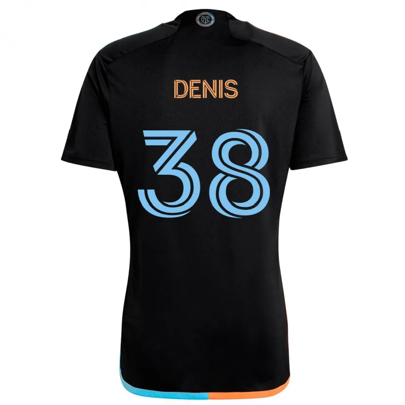 Danxen Kid John Denis #38 Black Orange Blue Away Jersey 2024/25 T-Shirt