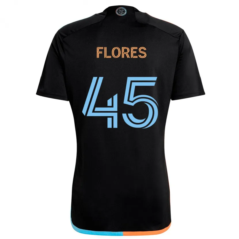 Danxen Kid Brian Flores #45 Black Orange Blue Away Jersey 2024/25 T-Shirt