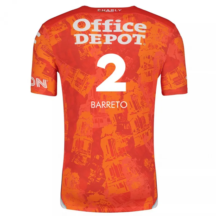 Danxen Kid Sergio Barreto #2 Orange White Away Jersey 2024/25 T-Shirt