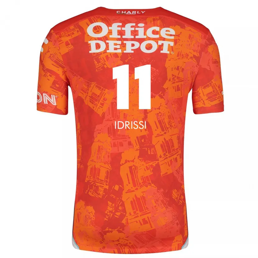 Danxen Kid Oussama Idrissi #11 Orange White Away Jersey 2024/25 T-Shirt