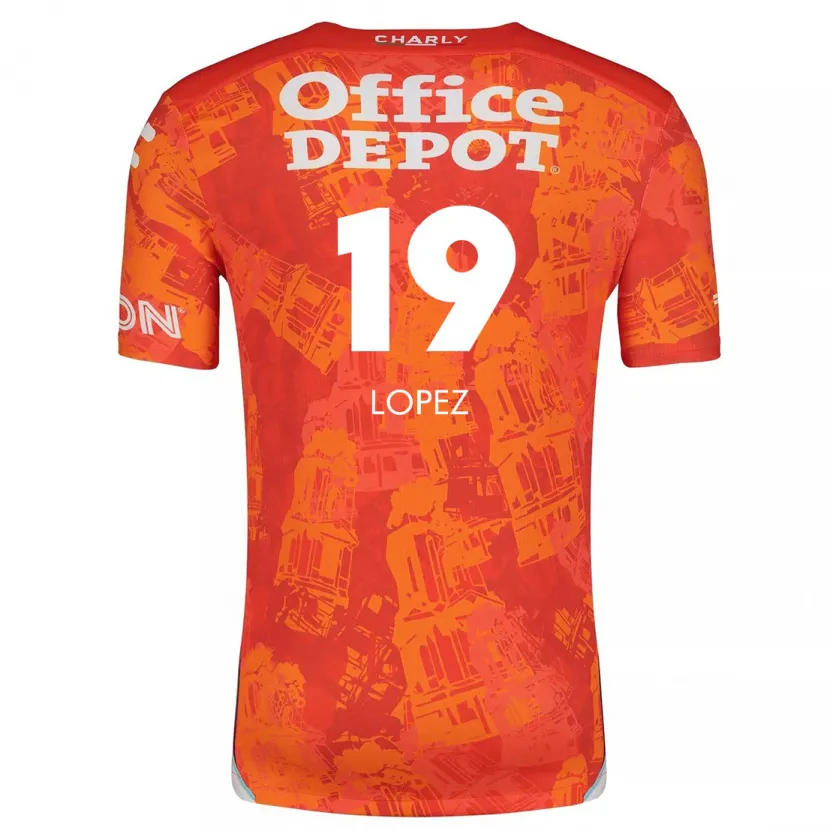 Danxen Kid Javier Eduardo López #19 Orange White Away Jersey 2024/25 T-Shirt