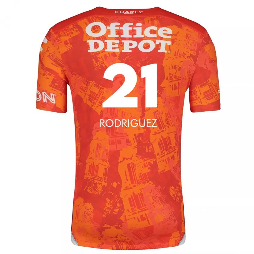 Danxen Kid Valentín Rodríguez #21 Orange White Away Jersey 2024/25 T-Shirt