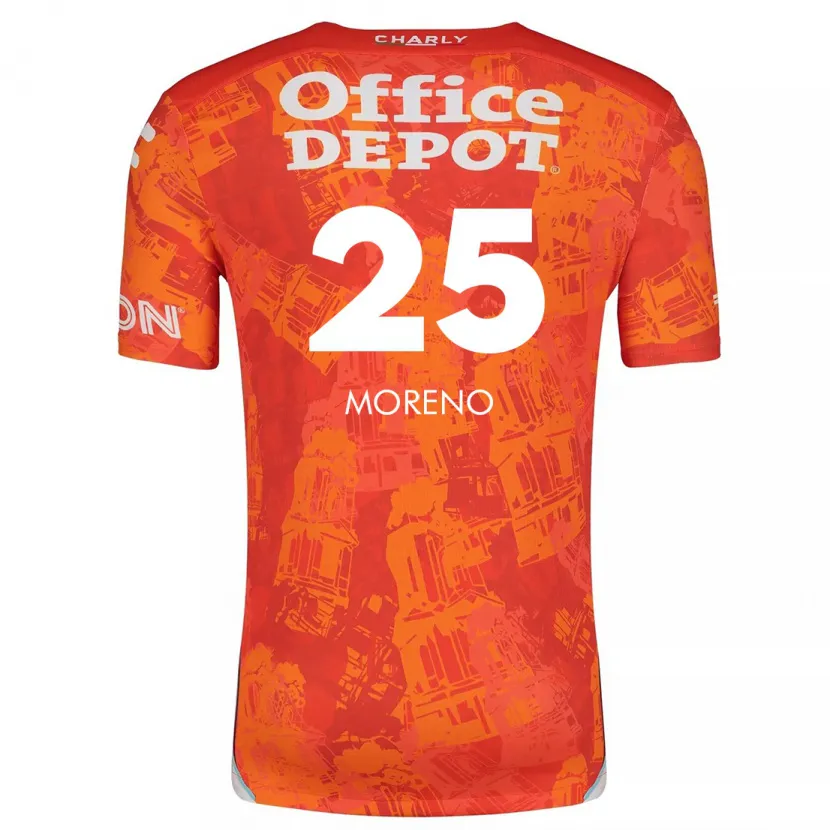 Danxen Kid Carlos Moreno #25 Orange White Away Jersey 2024/25 T-Shirt