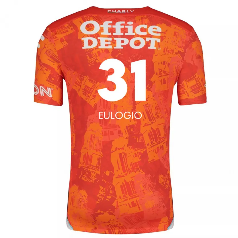 Danxen Kid José Eulogio #31 Orange White Away Jersey 2024/25 T-Shirt