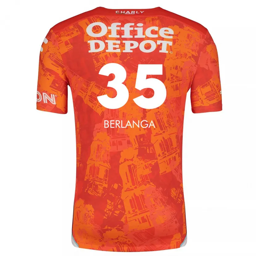 Danxen Kid Jorge Berlanga #35 Orange White Away Jersey 2024/25 T-Shirt