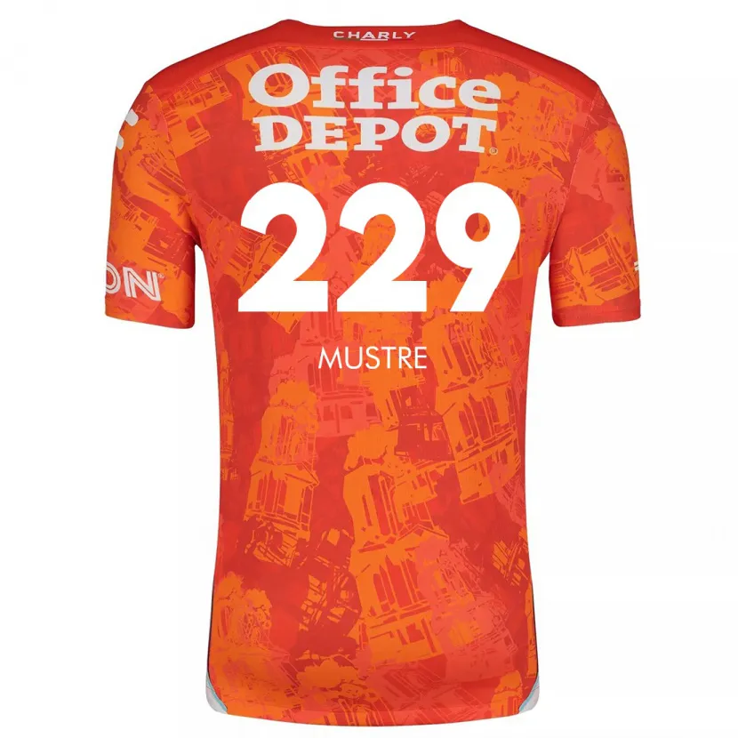 Danxen Kid Eduardo Mustre #229 Orange White Away Jersey 2024/25 T-Shirt