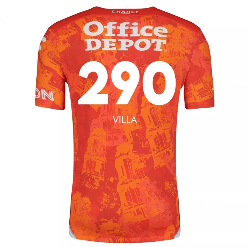 Danxen Kid Adrián Villa #290 Orange White Away Jersey 2024/25 T-Shirt