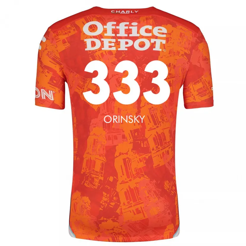 Danxen Kid Edson Orinsky #333 Orange White Away Jersey 2024/25 T-Shirt