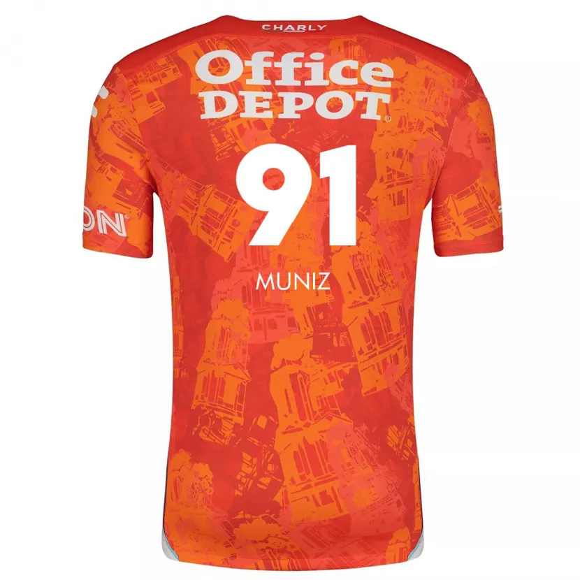 Danxen Kid Brandon Muñiz #91 Orange White Away Jersey 2024/25 T-Shirt